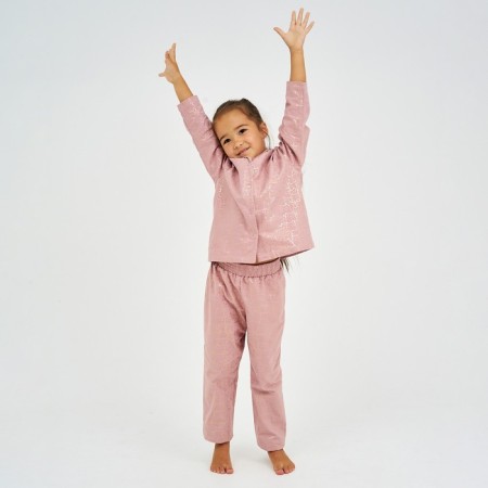 Пижама детская для девочки KAFTAN "Котики", р. 98-104, розовый-1
