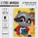 Diamond mosaic with partial filling on the stand for children "Raccoon", 10 x 15 cm