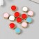 Beads for creativity plastic "Circles, bright gloss" mix set 12 pcs 0.8x0.8 cm