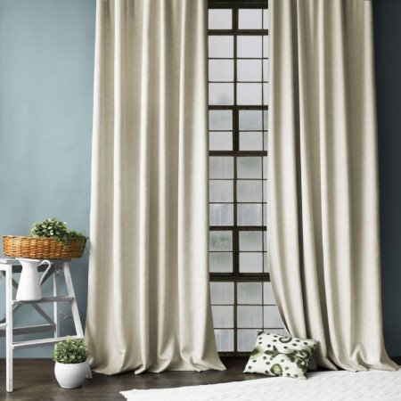 Konni curtain set, size 200 x 270 cm - 2 pcs, grab - 2 pcs cm, beige color