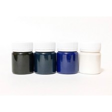 A set of pigmented pastes, 4 colors No. 1 (white, blue, black, green)