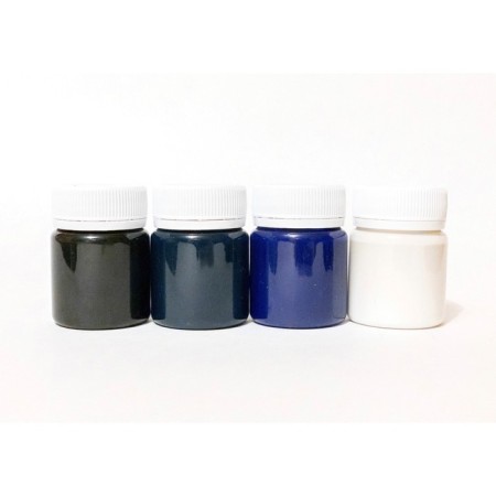 A set of pigmented pastes, 4 colors No. 1 (white, blue, black, green)