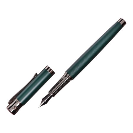 Gift feature feathers in the leatherette case office office green-2
