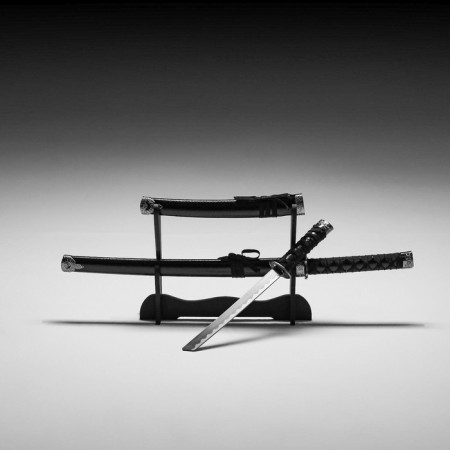 Suv. Product Katana 2V1 on a stand, scabbard to leatherette, black snake 47/70cm-2