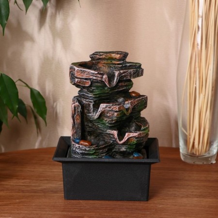 Fountain "Stone Waterfall" 16x13x22 cm (with backlight, without ball)