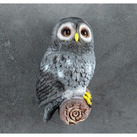 Suspended decor "Owl on the branch" 10x14x21cm, Mix Gray-1