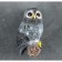 Suspended decor "Owl on the branch" 10x14x21cm, Mix Gray