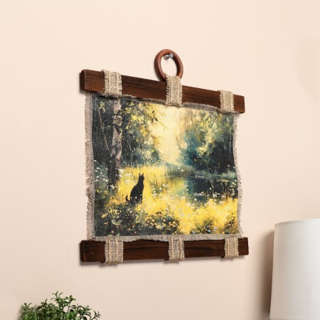 Souvenir Scroll "Cat by the Pond"-1