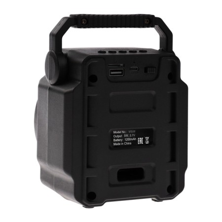 Portable column VS08 LED, 5W, 1200Mach, FM, MP3, USB, Microsd, TWS black-4