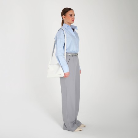 Female bag over the shoulder Textura, medium size, white color-6