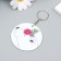 PVC keychain "White Bear with a hinge" 6.2x6.2 cm