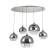Suspension Fermi 5x60w E27 Nickel 91x91cm