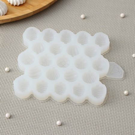 Silicone Mold "Mini-Shariki", dimensions 1.7-2 cm, thickness 8 mm, color transparent-2