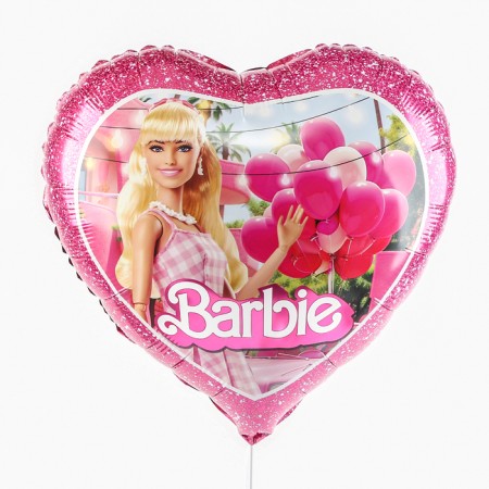 Foil ball 18 "Barbie", heart, in ind. UD.