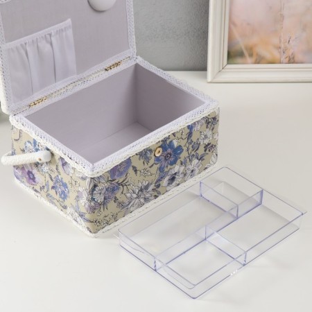 Casket for needlework "Lilac Flooding" 19x26x14.5 cm-3