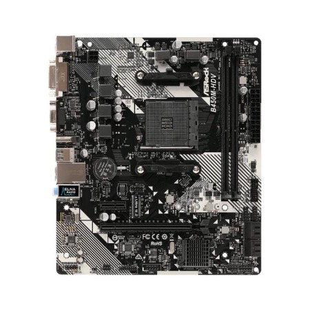 ASROCK B450M-HDV R4.0, AM4, B450, 2XDDR4, VGA, DVI, HDMI, MATX