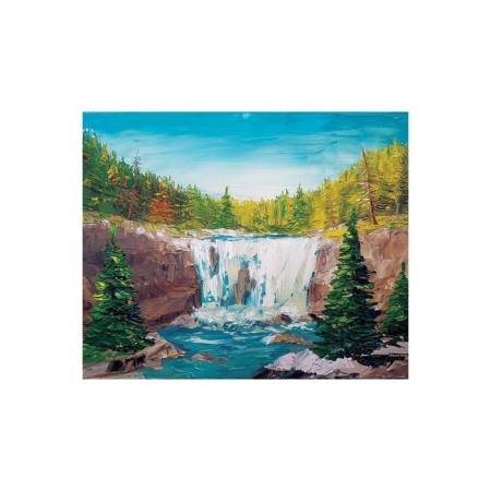 Relief painting "enchanting waterfall"-1