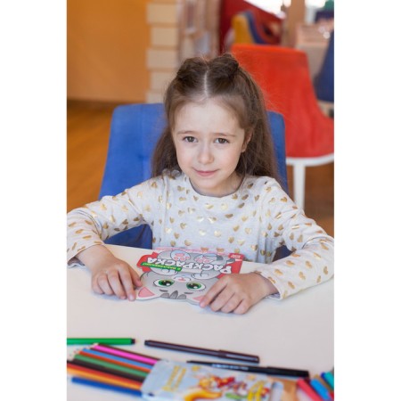 Coloring with stickers "kitten", 16 p.-4