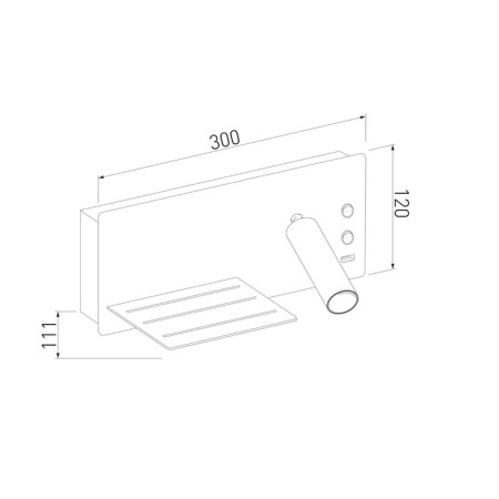 Interior backlight Elektrostandard, Fant Led 43 watts, 111x300x120 mm, IP20, gold, black color-3