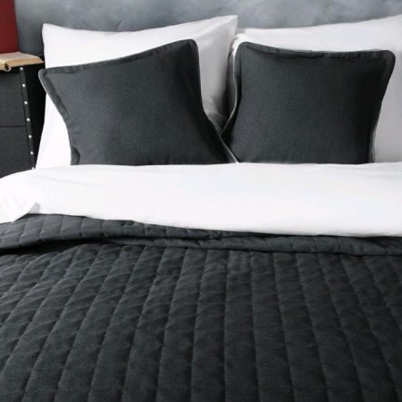 Set "Ibiza": a bedspread 160 x 220 cm, pillowcases 40 x 40 cm - 2 pcs, dark - gray-2