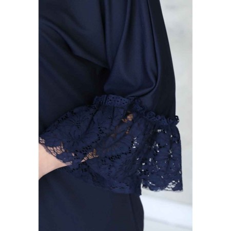 Female dress, size 44, blue color-8