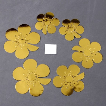 Set for decorating the cake "Flowers", color gold