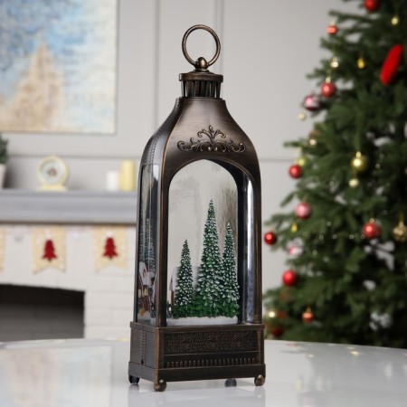 LED figure "Winter Town", 36x12.8x6.5 cm, music, aah3, USB, glow warm white-2