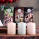 Aromatic candle "sandalwood, green tea, cinnamon", 4x6 cm, set 3 pcs, in a box
