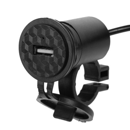 Charger USB on the steering wheel of a motorcycle, 5 V-2.1 A, 9-24 V, wire 110 cm