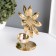 Summary for 1 candle metal d = 4 cm "sunflower" gold 7.7x12.5x16.3 cm