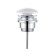 Bottom valve Ledeme L67W, for a shell, brass, white cover