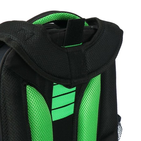 School backpack 38 x 30 x 16 cm, ergonomic back, Stavia "Super Car", black/green-10