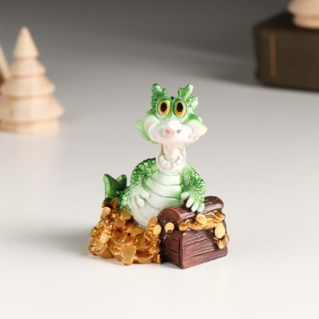 Souvenir Polystone "Dragon with Golden Mountains" MIX 4.7x3.3x6 cm-1