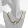Necklace "pearl" oval, white color in gold, 40 cm