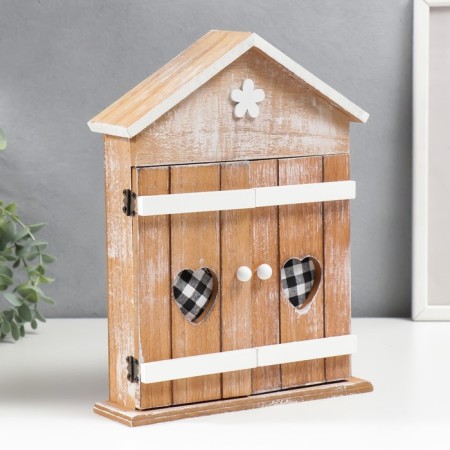 Klyuchnitsa tree 6 hooks "House with heart shutters" 29.5x22.5x6 cm