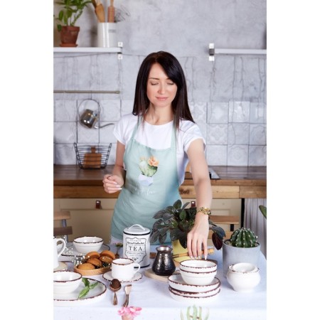 Apron "Ethel" Cacti 70x60 cm cm, 100% cotton, martial 160 g/m2-7