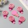 Decor for the creativity of felt lords "Lollipop" pink 4.5x2.8 cm