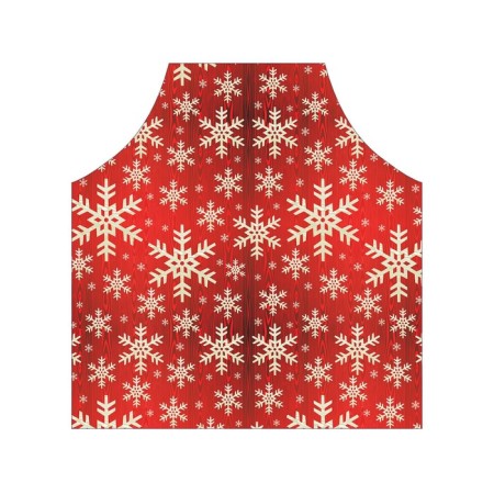 Apron kitchen with a photo print "Field of Snowflakes", adjustable, size OS-1