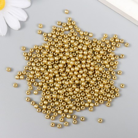 Set of beads "needlework" plastic, diameter 4 mm, 25 g, gold-1