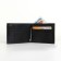Male purse for magnet, clip for bills, separation for SIM cards, black color