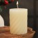 Candle-cylinder aromatic twisted "Jasminovid Madren", 7.5x10 cm