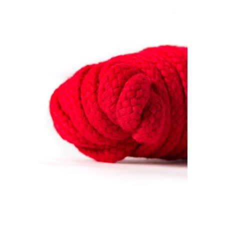 Rope for a bondage, textiles, red color, 1000 cm-3
