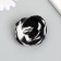 Kapron for flowers two-tone "white-black" 50 cm