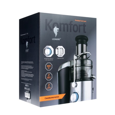 Leonord Le-1726 juicer, centrifugal, 800 watts, 1.1 l, 2 speeds, silver-5