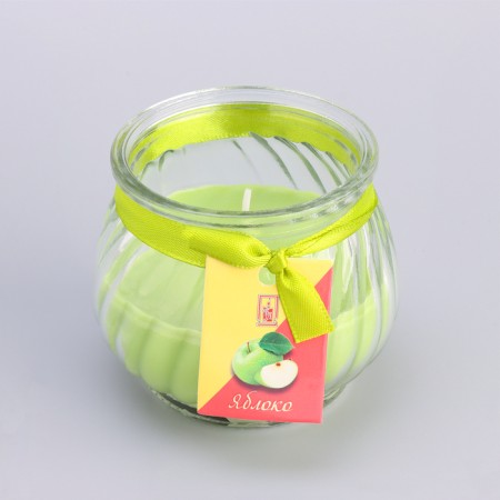Aromatic “pot” candle 9x7.5cm, apple-3