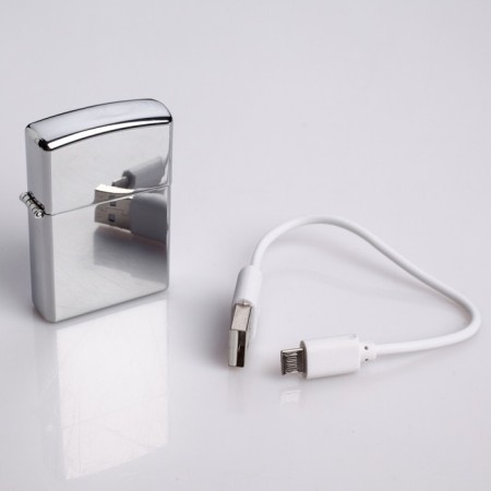 Electronic lighter, arc, usb, 5.6 x 3.8 x 1.3 cm, chrome-2