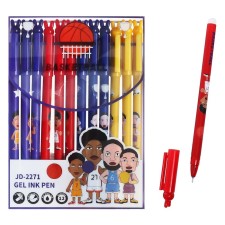 A set of gel handles with erased ink, 12 pieces, 0.38mm, blue rod, mix