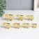 Souvenir Polystone "Sand Elephants" set 7 pcs h = 3.5; 4; 4.5; 5; 6 cm