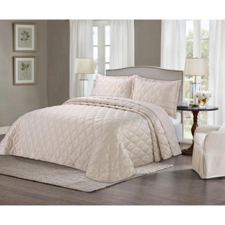 A set with a bedspread "Audrey", size 240x260 cm, 50x70 cm - 2 pcs, color cream-7