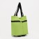 Folding bag on 2 wheels, on the button, the color is green